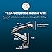 Vari Dual Monitor Arm - VESA Monitor Mount w/ 360 Degree Adjustment - Monitors up to 27 inches, 19.8 lbs - Double Monitor Arms with Full Adjustability - Computer Monitor Stand for Home or Office