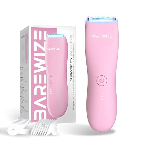 BAREWIZE Bikini Trimmer for Women, Waterproof, USB-C, LED