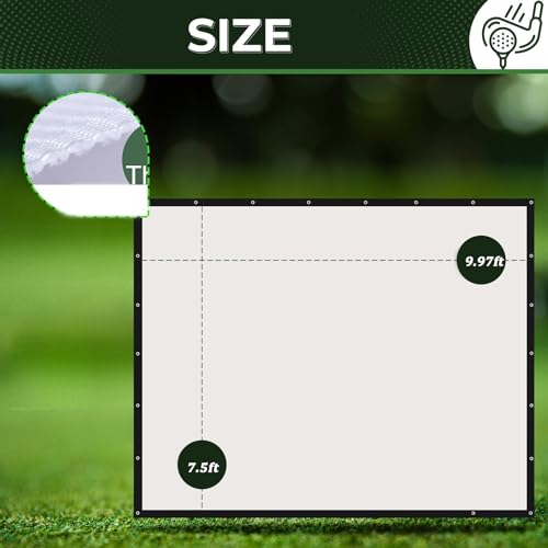 Schermo resistente di impatto del simulatore di golf, schermo del proiettore dell'esposizione di HD per l'addestramento con il supporto ammortizzato della muffling