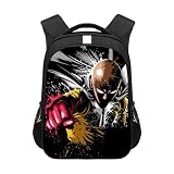 One Punch Man, zaino per la scuola, motivo anime Saitama/Tatsumaki/Genos, zaino carino per studenti e anime per bambini e ragazzi, Tipo18., 30.5*16*44cm