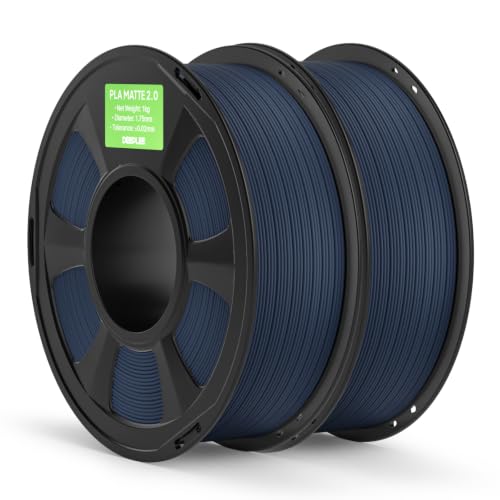 Image of Matte PLA 2.0 Filament 1.75mm, 3D Printer Filament Dimensional Accuracy + /- 0.02mm, No Clogging, Smooth Texture, 2KG Navy Blue