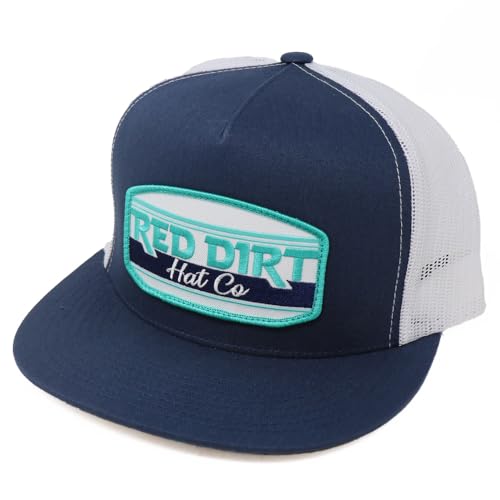 Image of Red Dirt Hat Company Original Western Adjustable Snapback Hat (US, Alpha, One Size, City Slicker - Navy /White)