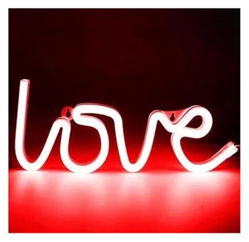DIEXVON Neonlicht Neon-Leuchtreklame, Liebesförmige Nachtlichtlampe, Doppelfunktion(Neon2)