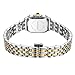 BESTKANG Women's Watch, Vintage Square Classic Luxury Watch with Roman Numerals Quartz Movement Gold/Silver/Two-Tone Stainless Steel Band Elegant Dress Wrist Watches for Women (Two Tone White)