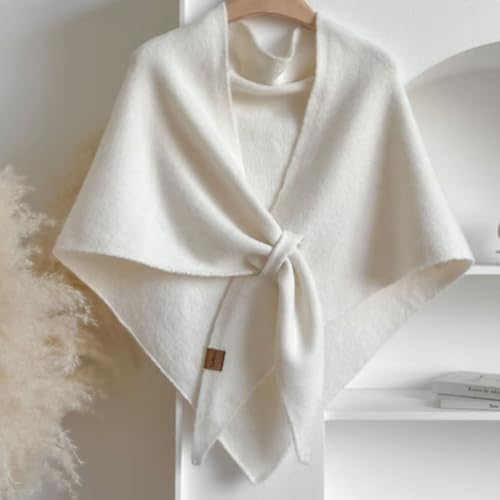 Women's Solid Color Scarf, Women's Solid Color Shawl, Tie up Knotted Design for Fall Winter Air-Conditioned Room3