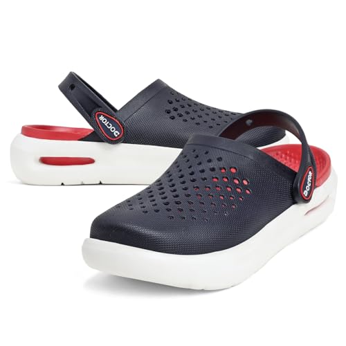 Image of Men Platform Clogs with Adjustable Back Strap | Lightweight EVA Cushioned Sole | Breathable Anti-Slip Everyday Wear Footwear for Indoor & Outdoor Use