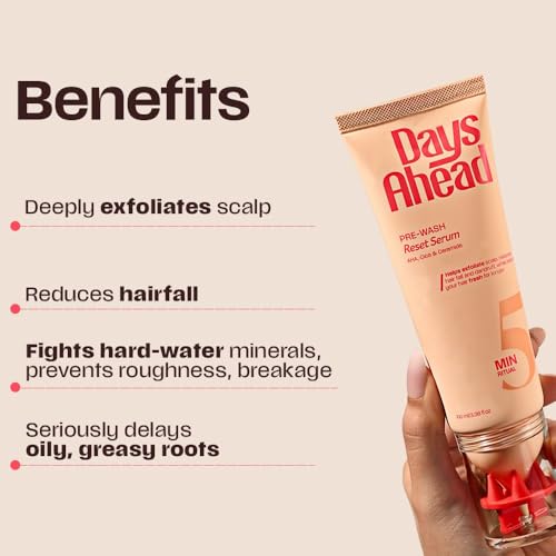 Image of Days Ahead Pre-Wash Reset Serum | For Oily Scalp | Controls Oil, Buildup & Flakes | 11% Active Ingredients | Salicylic Acid, Glycolic Acid, Niacinamide, Ceramide | For All Hair Types | For Women & Men