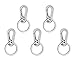 DS. DISTINCTIVE STYLE Carabiner Clip Keyring Stainless Steel Keychain with Snap Hook Quick Release Key Rings