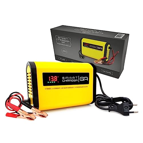 Carregador de Bateria Automotivo Smart Charger 6A Inteligente - Bivolt - 12V