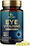 Eye Vitamins Supplements - 3x Strength Eye Health Vitamin with Lutein and Zeaxanthin - Vision Macular Health & Dry Eyes Support With Zinc, Vitamins C E & Minerals, Bottled in USA - 60 Capsules