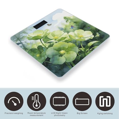 Báscula digital Green Jungle Flowers hasta 180 kg miniatura 3