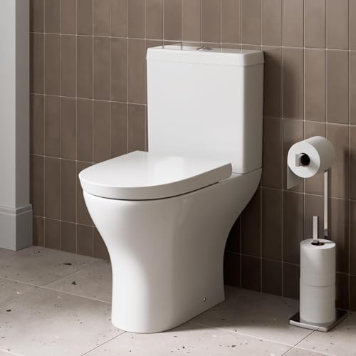 Affine® Arles Modern Bathroom Cloakroom Close Coupled Toilet Shor...