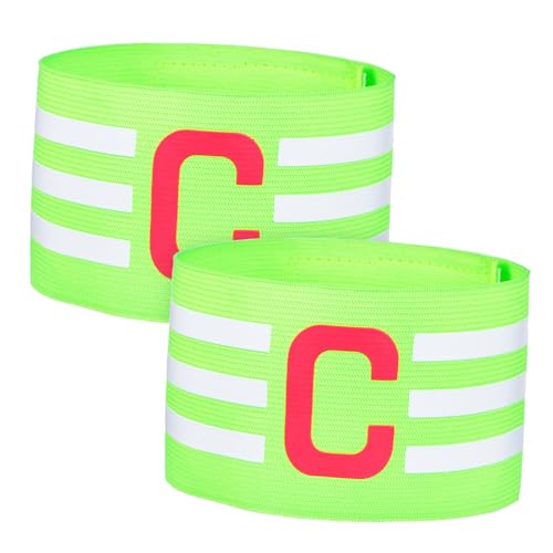 Garneck High Contrast Soccer Captain Armband Elastic Polyester for Team Leaders Sports Captain Bands