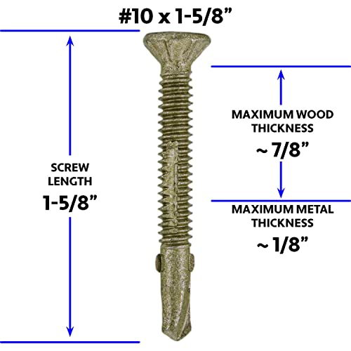 10x1-5/8 Reamer Tek Torx/Star Head Self-Drilling Wood to Metal Screws - for Flatbeds, Trailers - T-30 Torx Screw Head 5 POUNDS 565 Screws Count by Jake Sales - Image 4