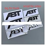 audi a4 abt gebrauchtwagen Material: abs. XIAOZHOU ZHOUBENXIANG Chrom/Schwarze Buchstaben Emblem Fit für ABT Car Styling Fender Side Badge Heckkoffer Boot Logo Aufkleber Fit für VW Audi Q3 Q5 Q7 A3 A4 A5 A6
