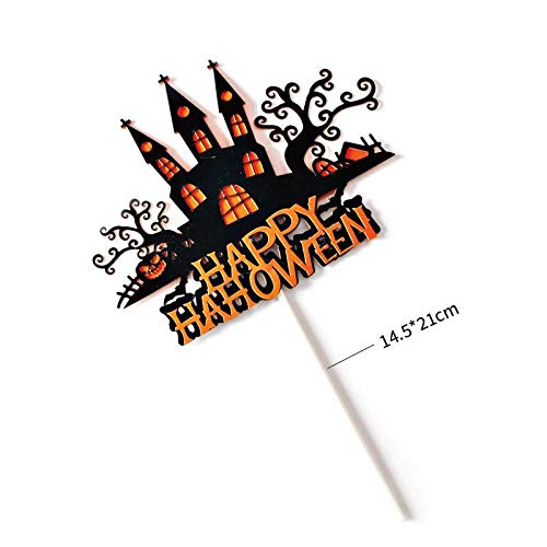 Halloween Cake Topper Set Halloween Cupcake Topper Halloween Cartoon Witch Ghost Pumpkinhead Cake Decorations #TOP2