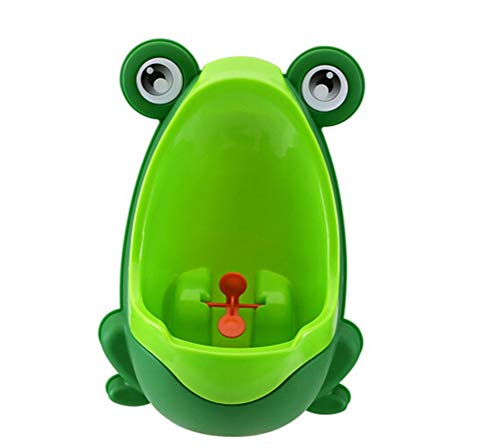 Scrox Orinal de Rana para niños Urtica Potties para niños Entrenar en el baño, Verde/Naranja/café (Verde)