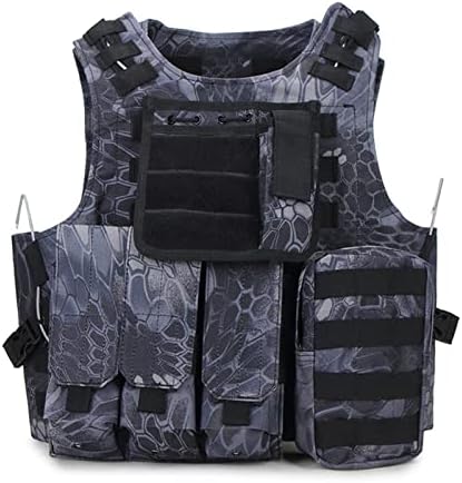 JHOOLE Outdoor vest tactical vest military camouflage amphibious vest waterproof and wear-resistant combat (Color : Sansha Camouflage, Size : 1)