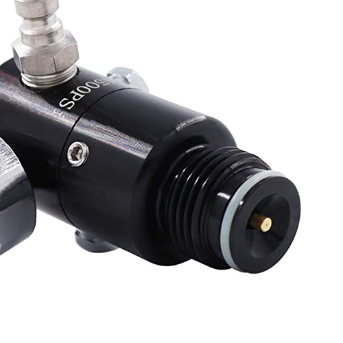 Tuxing 4500Psi Pcp Paintball Air Tank Regulator & Valve Guage, Durable Aluminum Paintball Regulator,For Industrial(Inlet 4500Psi, Outlet 800Psi),M18*1.5 #TOP7