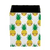 Pen Pencil Holder, Cute Funny Pineapple White Leather Pen Cup Large Capacity Makeup Brush Holder Desktop Stationery Organizer for Office Home School