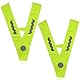 Warnweste Kinderwarnweste Pannenweste Reflektoren Westen, 2Pcs V-Form Signalkragen Sicherheitskragen Reflektorkragen Unfallweste Waschbar für Kinder Auto Verkehrsunfall, Neon Gelb
