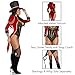 Leg Avenue Womens 2 PC Ravishing Ringmaster, includes gold trimmed garter teddy with snap crotch and attached velvet tail coat, and top hat, LARGE, Multicolor