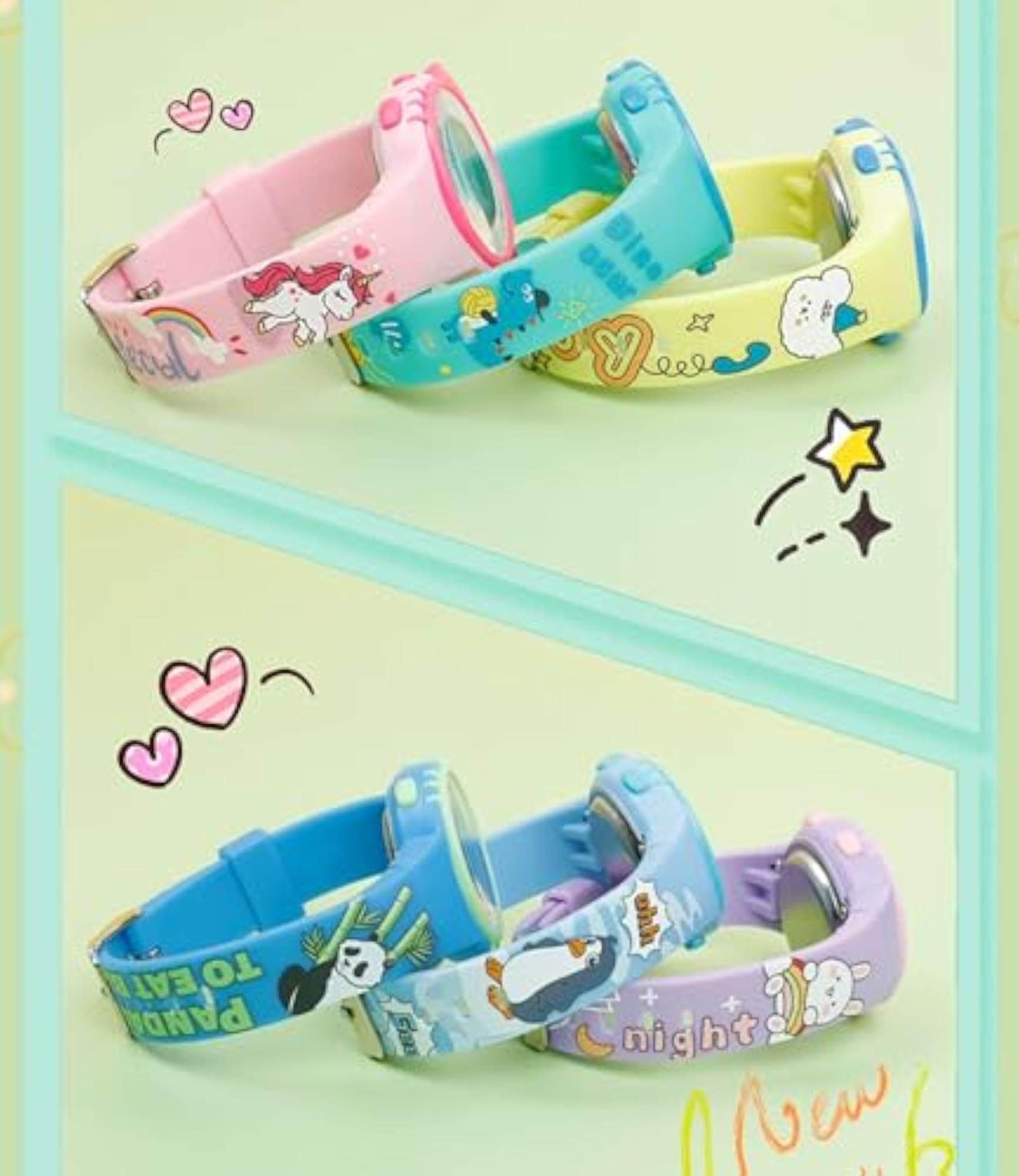 Hello Kitty Cartoon Night Light Kids Watch