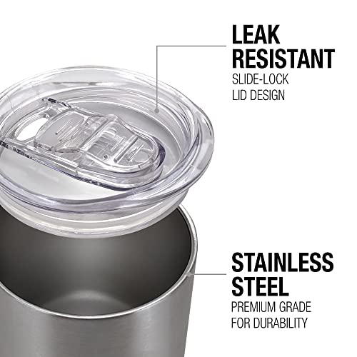 Superman Official Superman Super Mom Shield Logo Pattern 12 Oz Stemless Wine Tumbler, Stainless Steel Travel Cup|Lake Tumbler|Insulated With Leak Resistant Slide-Lock Lid, Stainless Steel #TOP4