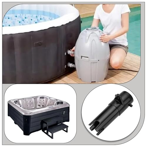 VGOL 2-teiliges Wannen-Aufblas-/Entlüftungsschlauch-Adapterventil Ersatz-Entlüftungsventil Kompatibel mit Bestway Kompatibel mit Coleman Schwarz