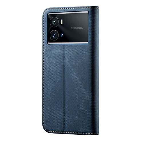 Image of Pirum Magnetic Flip Cover for iQOO 9 Pro 5G, Denim Blue