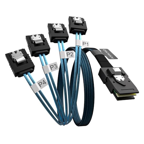 Câble SFF-8087 vers SATA High Speed avec liaison haut débit stable pour serveur