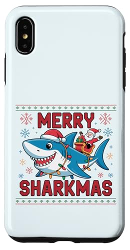 Merry Sharkmas AO[Z[^[ T^ CfBO V[N Cgt X}zP[X iPhone XS Max p