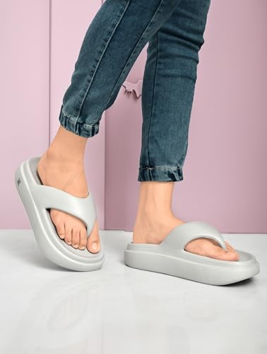 Image of HEALTH FIT Super Soft Lightweight Anti-Skid Flip-Flops Chappal for Foot Pain Relief & Comfortable Slippers & Classic Ultra Soft | Waterproof & Everyday Slip-on & Relaxing Footwear for Women HF09