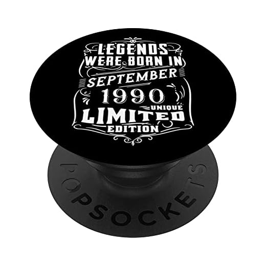 Cumpleaños Septiembre 1990 Edición Limitada Regalo Vintage PopSockets PopGrip Intercambiable