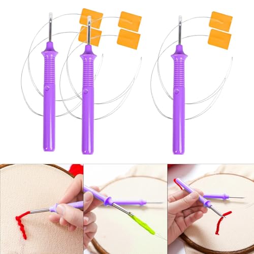 Nishiyuenyi Sewing Embroidery Punch Needle Weaving Tool Professional DIY Projects Sewing Tool for Cross Stitch Rug Making Crafting Floss