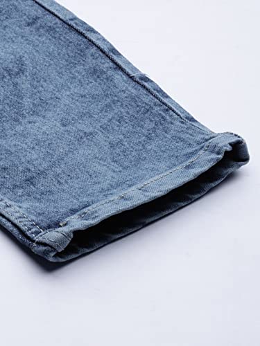 Image of The Indian Garage Co Men Slim Fit Solid Mid-Rise Stretchable Jeans