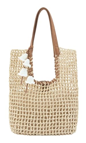 Sac à épaule FREDsBRUDER Sun Carrier grand sac cabas femme beige paille