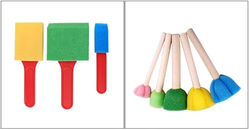 Miniatura 5 de 30 esponjas de pintura para niños, esponjas de pintura para niños, aprendizaje temprano, pinceles de pintura, sellos de esponja, sellos, pintura de