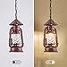 NOXARTE Vintage Pendant Light Lantern Ceiling Light Fixture with Glass Shade Adjustable Chain for Kitchen Island Farmhouse Loft Porch Width 7 Inch x Height 15 Inch