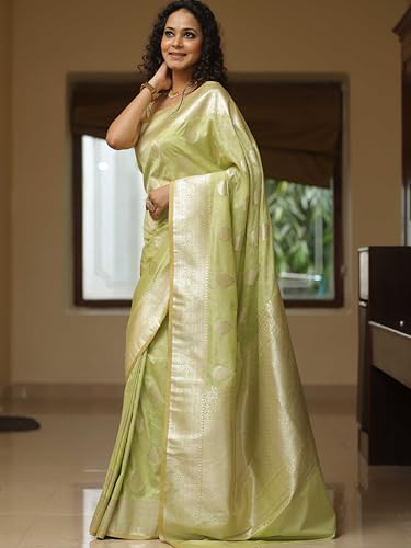 Image of Sugathari Women's Banarasi Saree Pure Kanjivaram Silk Saree Soft new ladies 2025 Design Wear Pattu Sarees Sadi Party Sari collections With Blouse Piece (San Pari-224)