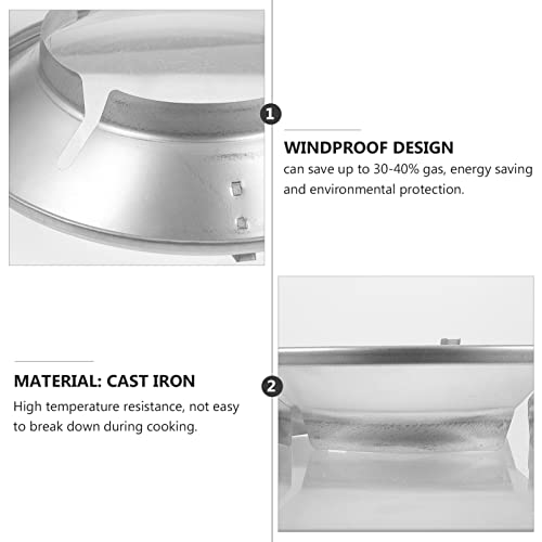 Sherchpry Wok Burner Ring Pan Wok Rack, 2Pcs Cast Iron Wok Support Ring, Anti- Slip 8- Slot Cast Iron Stove Holder, Gas Stove Ring Suitable For All Woks Milk Pot Rack #TOP2
