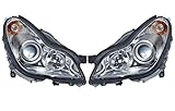 Pair Set 2 Front Bi-Xenon Headlights Lamps Assies Hella For Benz C219 CLS-Class