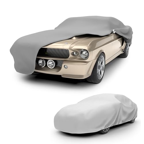 Image of Budge Ultra Duro Car Cover, 3-Layer UV & Water Resistant Outdoor Protection, Fits Cars up to 157 inch, Gray, Size D-1