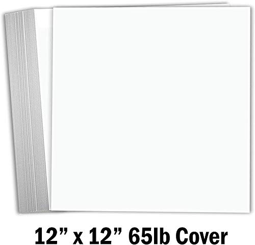 Hamilco White Cardstock Scrapbook Paper 12X12 65Lb Card Stock – 25 Pack #TOP1