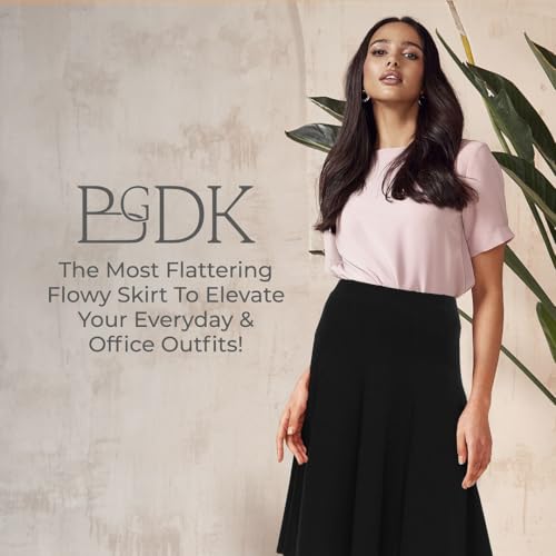 Classic Fit & Flare Cotton Pleated Skirt – Comfortable High-Waisted Knee & Midi Length for Everyday Style4