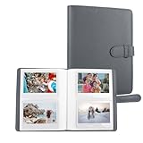 kinokoo for 富士フイルム FUJIFILM チェキ アルバム Fujifilm instax wide 400用写真収納 チェキ アルバム ワイド 400対応 3.4x4.3インチ写真 80枚収納 チェキ帳 3色展開 誕生日プレゼント PUレザー （グレー）