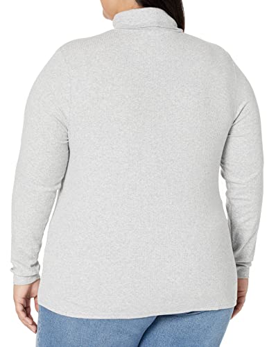 Image of Amazon Essentials Women's Slim-Fit Stretchy Layering Long Sleeve Knit Rib Turtleneck Top (Available in Plus Size), Pack of 2