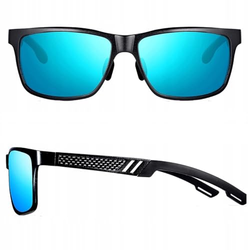 KINGSEVEN Sonnenbrille Herren Polarisiert Sonnenbrille mit Metallrahmen Polarisierte Carbon...