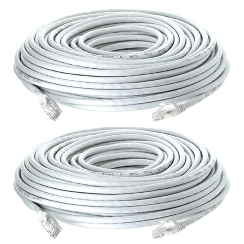 Cable Ethernet Cat6 30.48 m Blanco 2 unidades