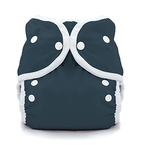 Thirsties Duo Wrap Reusable Cloth Diaper Cover, Snap Closure, Midnight Blue Size One (6-18 lbs)